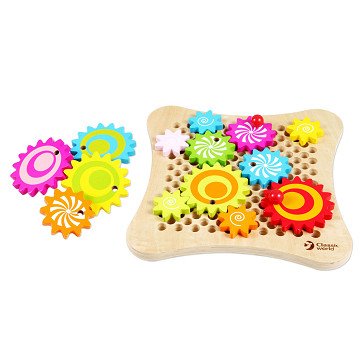 Classic World Wooden Gears Game, 26pcs.