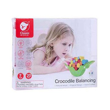 Classic World Wooden Balance Game Crocodile, 20pcs.