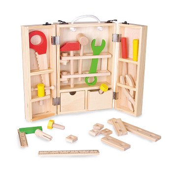 Classic World Wooden Tool Case, 35 pcs.