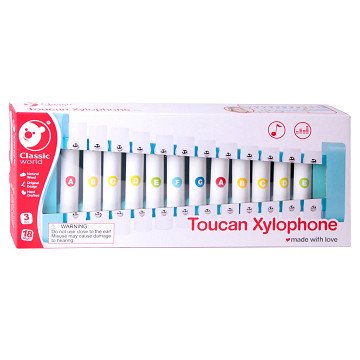 Classic World Houten Xylofoon Toucan, 3dlg.