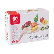 Classic World Obstschneideset aus Holz mit Schneidebrett, 17-teilig.