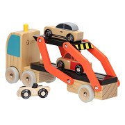 Classic World Car Transporter with Cars, 4 pcs.