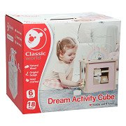 Klassischer Welt Aktivitätswürfel aus Holz