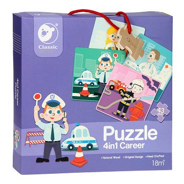 Classic World Houten Puzzel Beroepen, 4in1