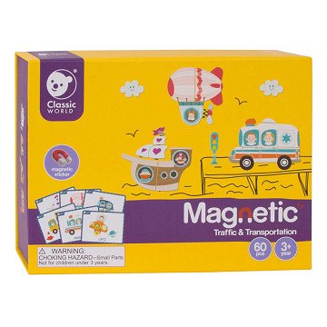 Classic World Puzzle Box Magnet - Traffic
