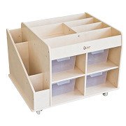 Classic World Aufbewahrungsmöbel aus Holz auf Rollen