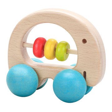 Classic World Wooden Rattle Elephant with Wheels