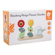 Classic World Wooden Stacking Puzzle Flower Garden, 11-piece.