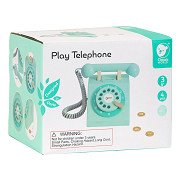 Classic World Wooden Retro Telephone Turquoise