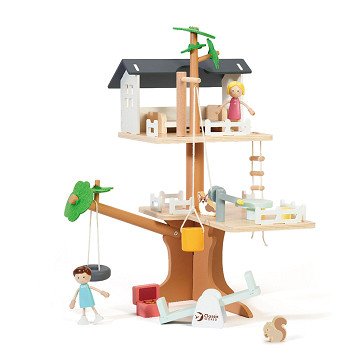 Classic World Wooden Dollhouse Tree House, 31 pcs.