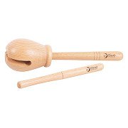 Bloc de Percussion Avec 4 Boules Goki UC906 Instrument Jouet en Bois