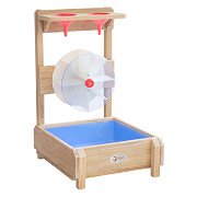 Classic World Wooden Water Table with Funnels and Watermill