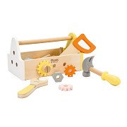 Classic World Wooden Carpenter's Set with Tool Box, 18 pcs.