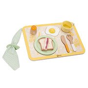 Classic World Vintage-Frühstücksset aus Holz mit Tablett, 13-teilig.