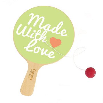 Classic World Wooden Racket with Ball on a String