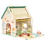 Classic World Wooden Dollhouse with Garden, 10 pcs.