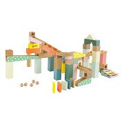 Classic World Wooden Marble Run Construction Set, 62pcs.