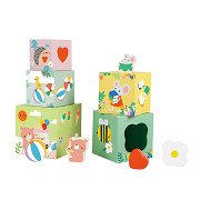 Classic World Stacking Blocks with Forest Animals, 10 pcs.