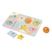 Classic World Wooden Nipple Puzzle Shapes, 8pcs.