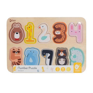 Classic World Wooden Number Puzzle, 10 pcs.