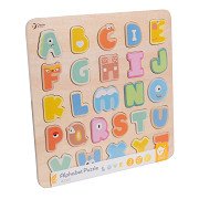 Klassisches Welt-Alphabet-Puzzle aus Holz, 27 Teile.