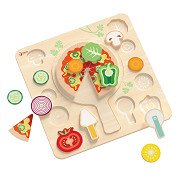 Classic World Holzformpuzzle Pizza, 22 Teile.