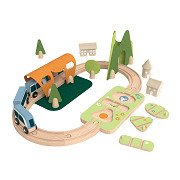 Classic World Holzeisenbahn-Spielset, 40-teilig.