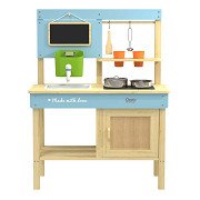 Classic World Wooden Outdoor Play Kitchen with Accessories, 7