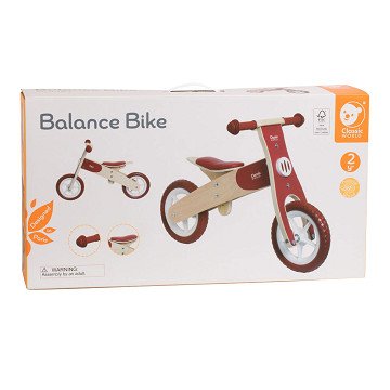 Classic World Wooden Balance Bike Bordeaux Red