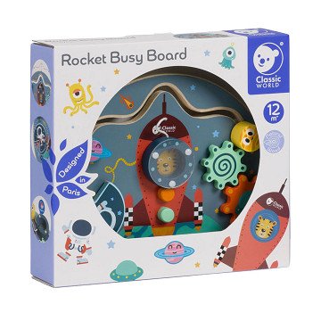 Classic World Wooden Activity Board Rocket