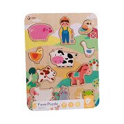 Classic World Holzpuzzle Bauernhof, 12-tlg.