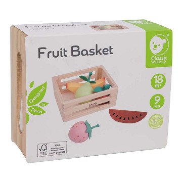 Classic World Houten Krat met Fruit