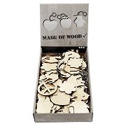 Decorate your Wooden Keychain, 128pcs.