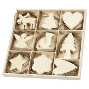 Decorate your Wooden Christmas Hangers, 72pcs.
