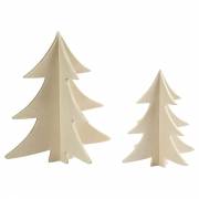 Dekorieren Sie Ihre 3D-Weihnachtsbäume aus Holz, 2 Stück.