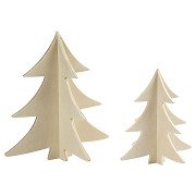 Decorate your 3D Wooden Christmas Trees, 2 pcs.