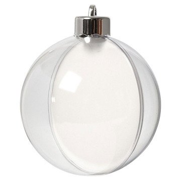 Deko-Weihnachtskugeln zweiteilig, 5 Stk.