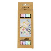 Double-sided Fabric Markers - Pastel Colors, 6 pcs.