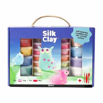Silk Clay Set with 28 pots and tools
