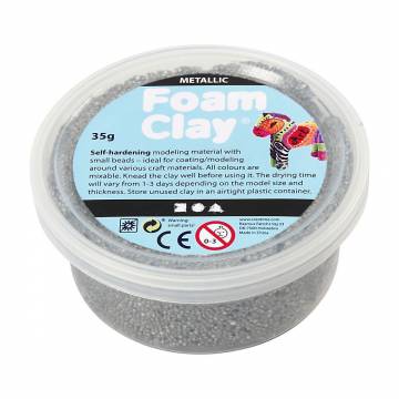 Foam Clay - Metallic Silver, 35gr.
