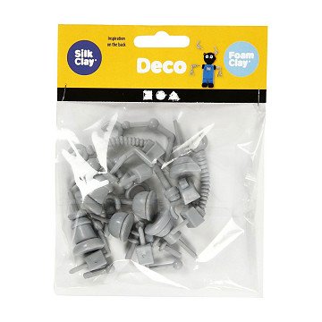 Robot Parts Gray, 19pcs.