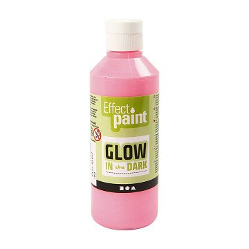 Glow in the Dark Paint - Light Red, 250ml