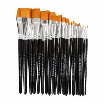 Flat Brushes - 7 sizes, 30pcs.