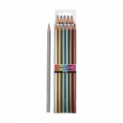 Triangular Colored Pencils - Metallic, 6pcs.