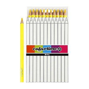 Triangular Jumbo Colored Pencils - Yellow, 12pcs.