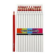 Triangular Jumbo Colored Pencils - Red, 12pcs.