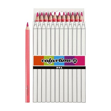 Dreieckige Jumbo -Buntstifte – Rosa, 12 Stück.