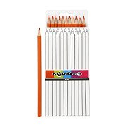 Triangular Colored Pencils - Orange, 12pcs.