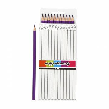 Triangular Colored Pencils - Purple, 12pcs.