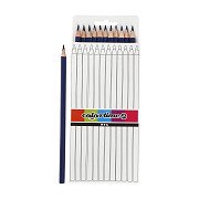 Triangular Colored Pencils - Dark Blue, 12pcs.